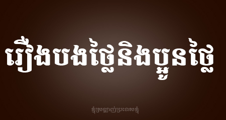 រឿងបងថ្លៃនិងប្អូនថ្លៃ